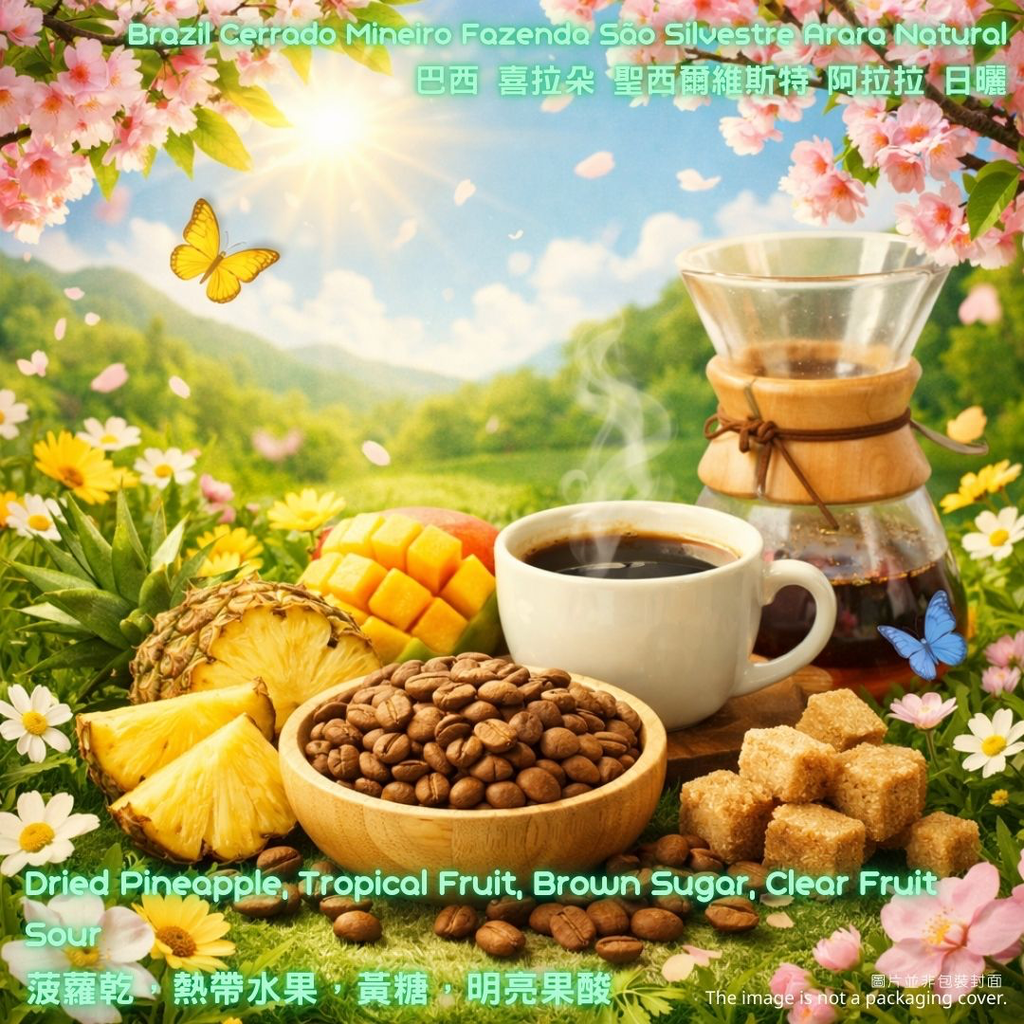 巴西喜拉朵聖西爾維斯特阿拉拉日曬 (咖啡豆(100克))