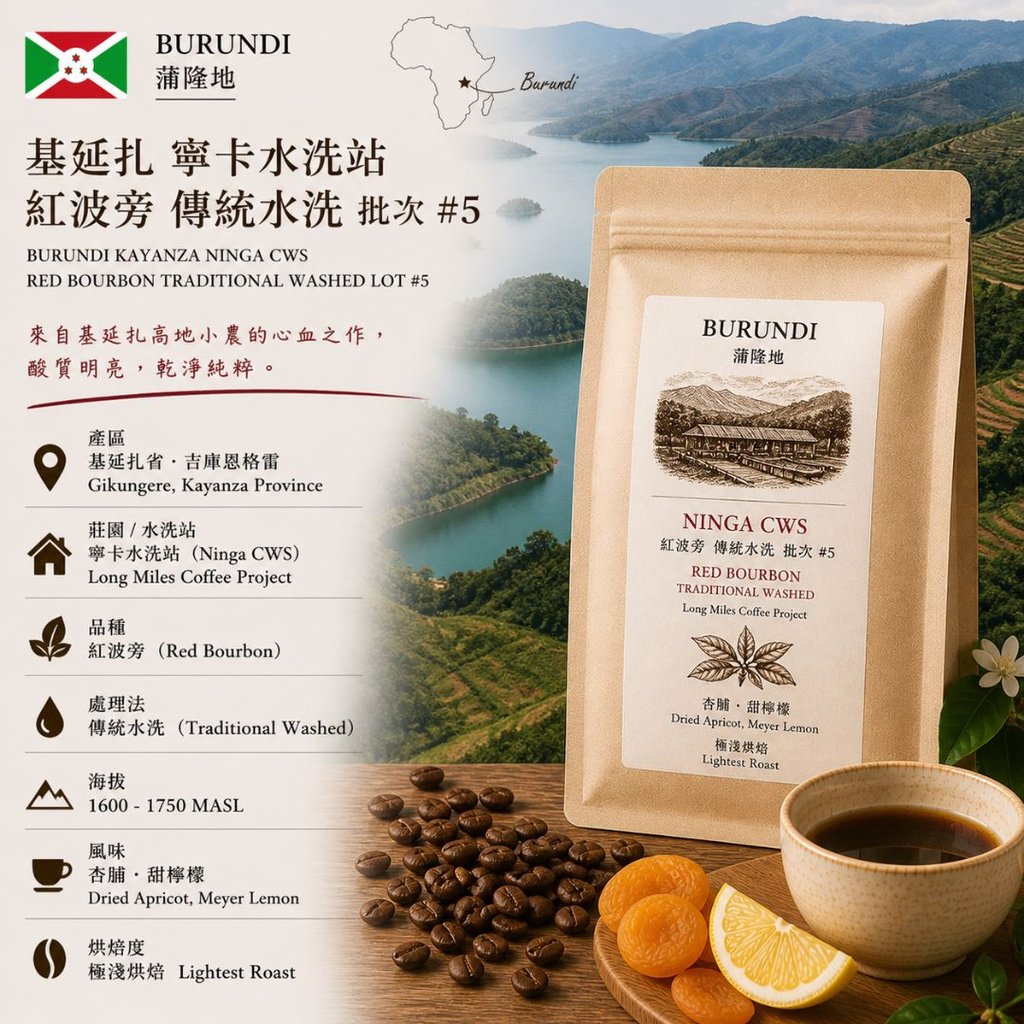 蒲隆地 基延扎 寧卡水洗站 紅波旁 傳統水洗 批次#5