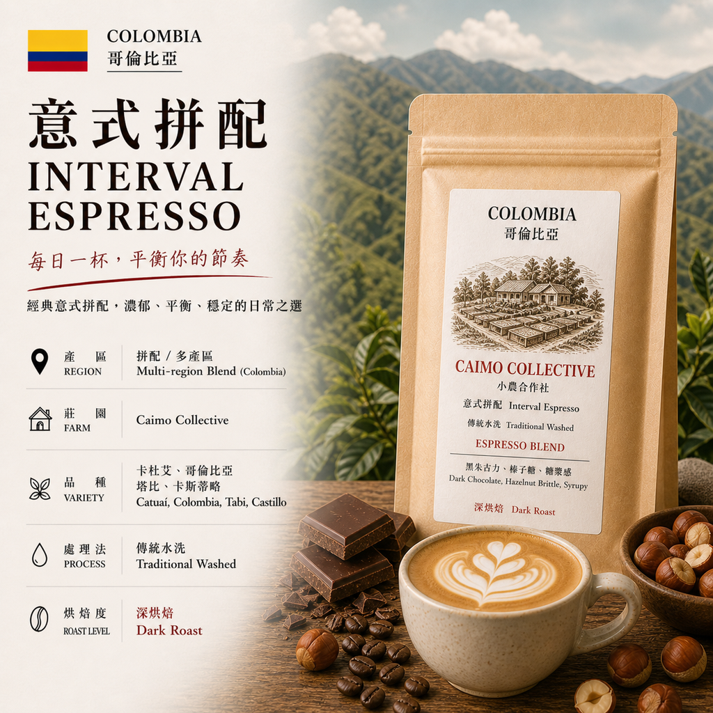 HKERSHOP Espresso V2 意式拼配（Caimo Collective） (咖啡豆(100克))