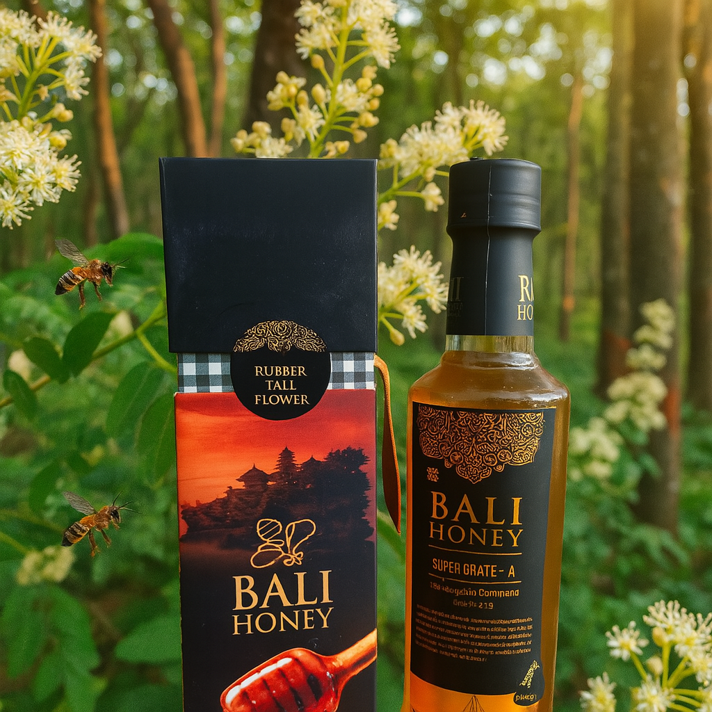BALI Pure Raw Honey (Rubber Tree Flower Honey) with Authentic Box 470g