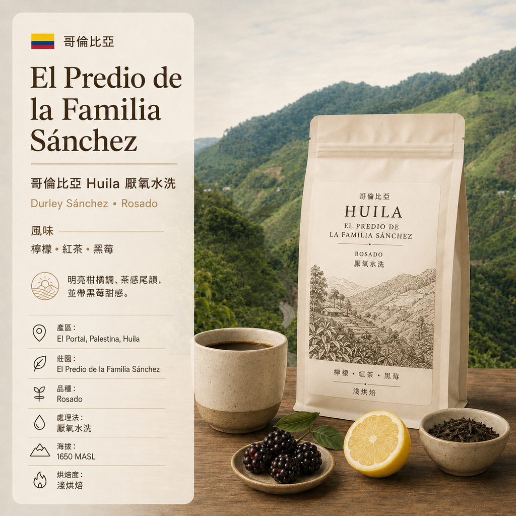 Colombia Huila El Predio de la Familia Sánchez Anaerobic Washed