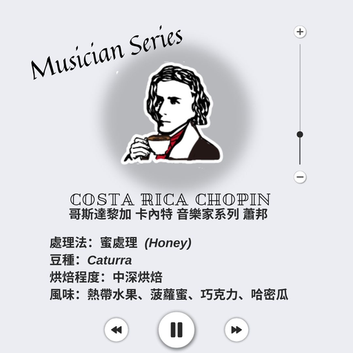 哥斯達黎加 音樂家系列 蕭邦 中深烘焙